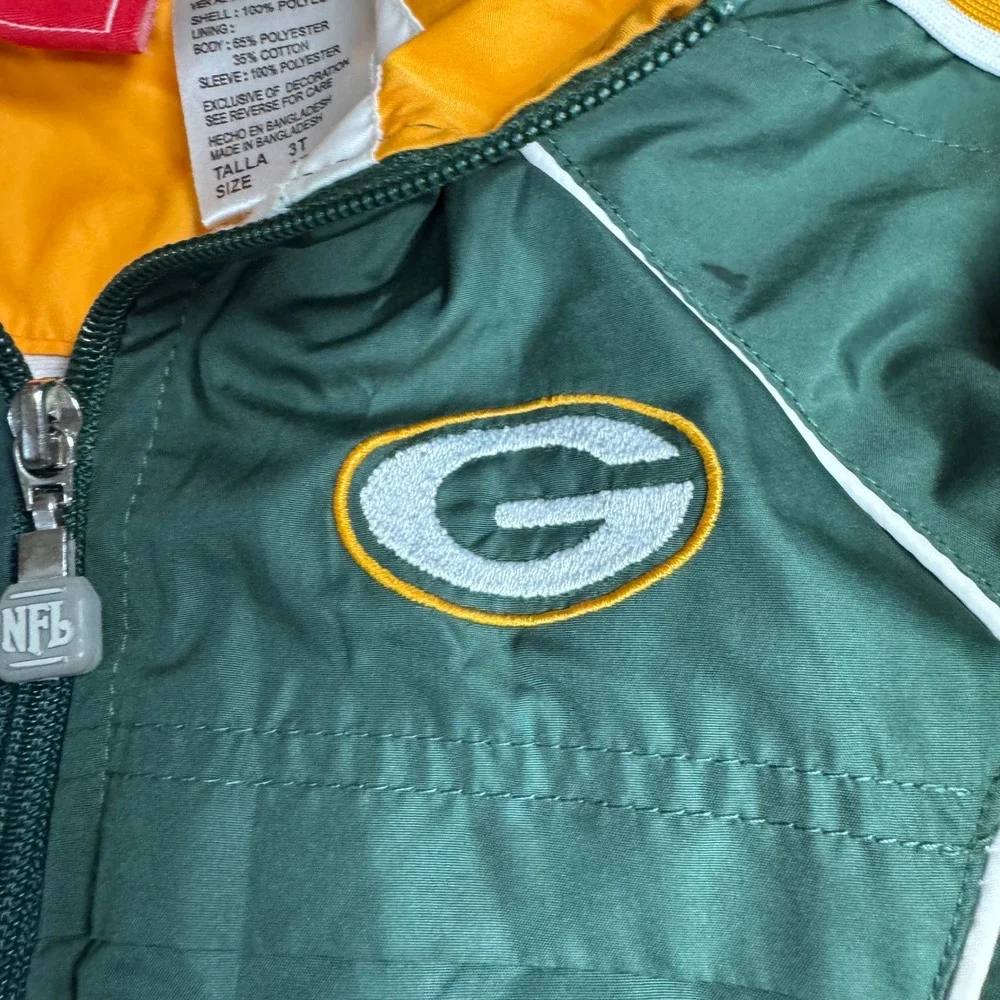 Green Bay Packers NFL Toddler 3T Full Zip Windbreaker Jacket